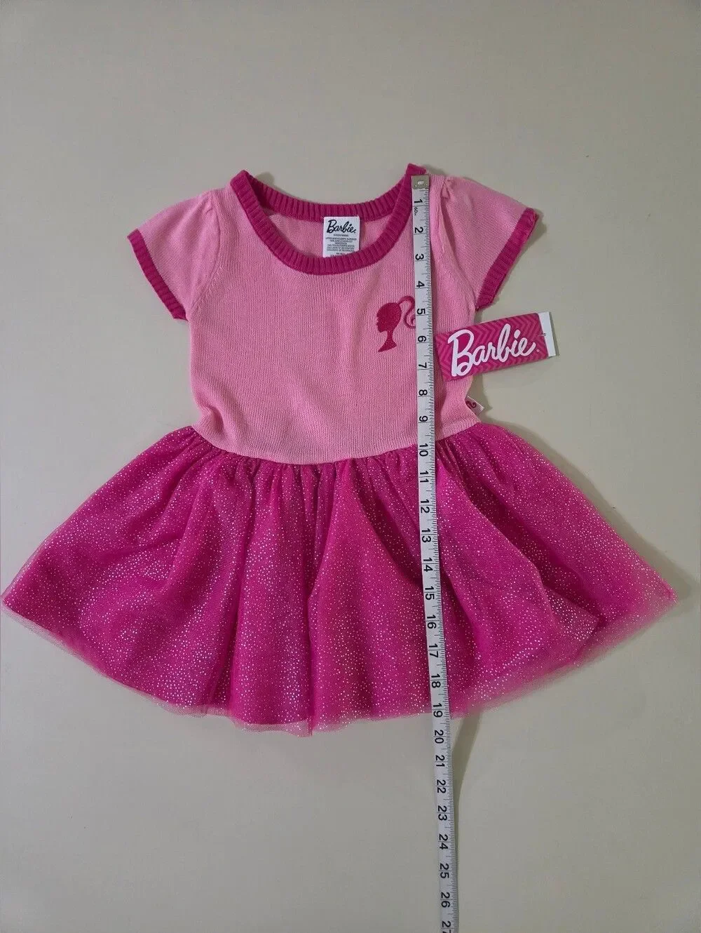 Barbie Baby Girl Pink Sweater Dress